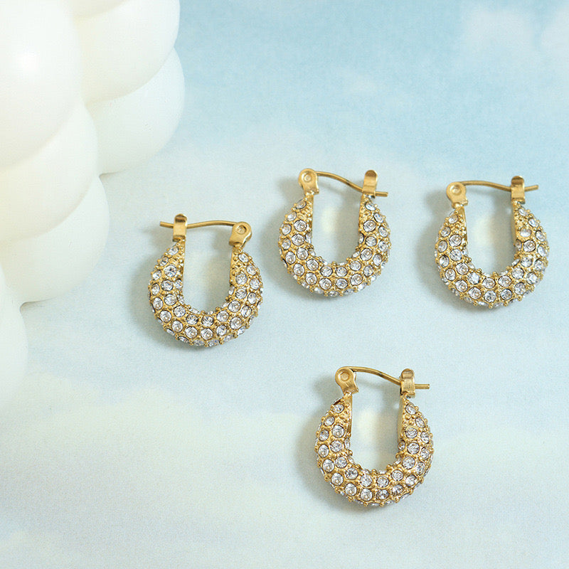 Macy Sparkly Hoops